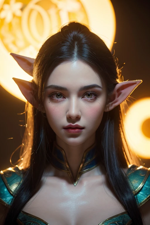 (((masterpiece))), best quality, hyper detailed gouache style painting portrait of a group of beautiful female elves, smooth shadows, hyper realistic textures, 8k, best quality, realistic cartoony features, stylized illustration, smooth shadows, correct anathomy, chromatic aberration, neon highlights, global warm lights, dynamic poses, expressive facial expressions