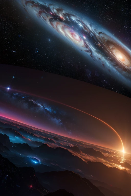 masterpiece, best quality, high quality, extremely detailed CG unity 8k wallpaper, Depth of Field, HDR,,Photorealistic,extremely detailed, Intricate, High Detail, universe, space, galaxy, stars, planets, astronomy, cosmos, celestial, nebula, black hole, solar system, cosmic rays, supernova, deep space, astronomical objects