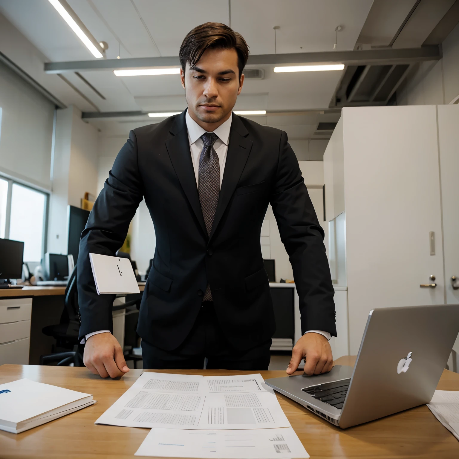 Business man work hard