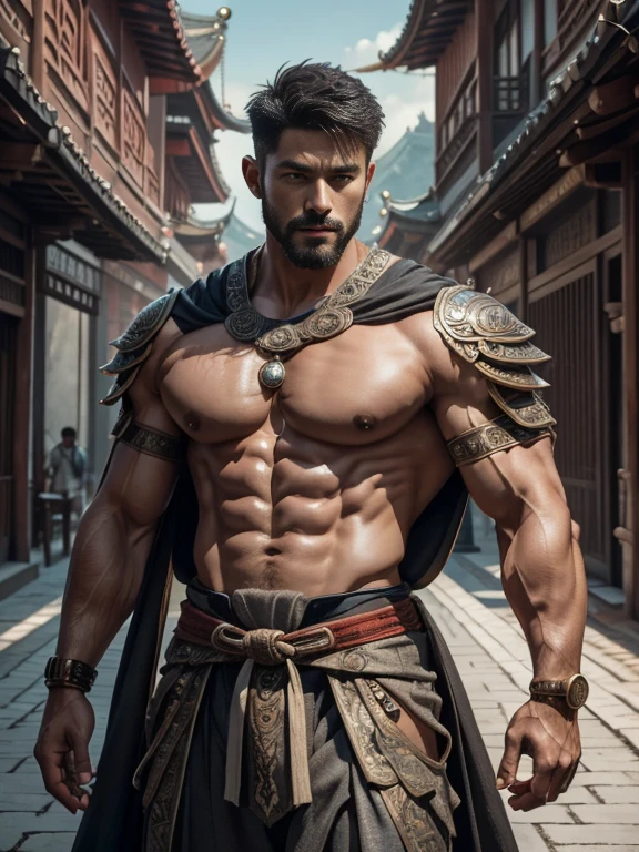 8k ultra high definition，（（tmasterpiece）），（high high quality），primitive，realistically，insanely details，Highly realistic skin and just the right colorachizi beard）（Handsome figure）higher care，​​clouds，HANDSOME MUSCULAR MAN），Stubble masculinity）Gorgeous Hanfu（The clean red color outside the Forbidden City wall），a paradise，Yunduoji，bigger，（（tmasterpiece）），（（with tattoos））（high high quality），（There  a sword）primitive，person wearing oriental clothing, Inspired by PwC, palace ， wearing a hanfu, inspired by Gu An, Inspired by Guo Xi, Inspired by Huang Ji, Ruan Jiafeng, Inspired by ancient coins, inspired by Tang Di, Pan Renwei style, Inspired by Xie Huan's reality，insanely details，Highly detailed skin and just the right colorachizi beard，（（Young handsome muscular man））），（（There  also exquisite topalefocus，person who focuses alone，shaggy，（The stands up））taking a shower，sloppy，Masculinity，Perspectives，The ????????，Uncensored，largeeyes，，thick tight，Grow a beard，with her mouth open，Armpit and your legendary city wall white wall red wall））（Neon reflections），（Hot ShardFujhrineaple，，（Red wall outside the Forbidden City），（（rays of sunshine，）），（（Wearing ???? Chinese Brocade Costume Clothes Color Black Red Silver，））Water waterfall，Rochas，Yun Jiejie）），（high high quality），primitive，Photorealsitic，insanely details，Highly realistic skin and just the right colorachizi beard，（Handsome figure）highers（（One guy）））（（the hair））Guard with knife，the street，Bottoms，vestments，See through men，nigh sky，（（tmasterpiece）），（high high quality），primitive，realistically，insanely details，Highly detailed skin and just the right color，（（muscular tall man，））（（Wearing ???? brocade clothes）），nigh sky，heavenly feeling，（（Exquisite guard costume with knife）），（（tmasterpiece）），（high high quality），primitive，realistically，insanely details，Highly realistic skins and just the right colors，（tmasterpiece）），（high high quality），primitive，realistically，insanely details，Highly detailed skin and eyes，Vibrant black，the sunset，（（up and down））））！35yo、open your eyes！ ((realistically)), ！Raised ????！[Man wearing ???? Chinese brocade costume posing on the street]!Clothes color black red silver short hair details, Shaved on both sides, silvery white ]!! ultra - detailed, Best quality, Strong light illumination, Focus sharp, theater audience, The upward lens  closer to the body, (( Lean Body Fat 5%，Short hair details！ shave the sides short,, My ?????  hairy, bodyhair, , Showing hairy armpits, furry legs, silber hair,)), Muscular Jigachad, Super buff and cool, aged 40, shaggy, Screenshot of Adam Dario Kier, reddit, Photographic realism, , and face, artem, attractive male, hairy bodies, Gigachard The Art of Muscular Abnormality, New row added, Tanaka Ryu HD, fukaya yuichiro, Yoshifumi Ujima, akikazu mizuno, style of kentaro miura, Shen Hangga, shin-hanga, yoshida , Tanaka Ryu HD, New row added, fukaya yuichiro, Yoshifumi Ujima, akikazu mizuno, style of kentaro miura, Shen Hangga, shin-hanga, yoshida, Hideo Minaba, Chad handsome charming male，side ，Inspired by the realistic photos of Ludovit Fula, placed in a, sweaty abs, Well-defined abs, attractive body, flowers growing out of his body, [ silber hair ]!!, muscle men, tear drop, There are abs, Muscular men tangled together, six-pack, [ defined abs ]!!, Strong masculine characteristics,45 yers old，Tony Leung, :: sport, 52 years old, masculine pose, david gandhi, 45 yers old, male model, Sold for 50 years，Zhu Yilong, attractive male，Side Body！, large bulge ":1.2),(dynamicposes:1.1), A masterpiece of the thighs, Best quality, A high resolution, closeup portrait, malefocus, solofocus, of a man, Already an attractive man，Side Body("！, large bulge ":1.2),(dynamicposes:1.1), A masterpiece of the thighs, Best quality at best, A high resolution, closeup portrait, malefocus, solofocus, of a man, The ????????、Ai Jia、 Grow a beard, weight loss，Stay healthy, My ?????  hairy, bodyhair, , Raised ????，Showing hairy armpits, furry legs, little beard, model poses, Surprising composition, Front view, HighDynamicRange, Bad laughs， , Eight-pack abs, Abs hair，, raise your hands high, Short hair details, Shaved on both sides, silvery white, Grow a beard, spark of light, ???? big bulge！，There are small protrusions in the abdomen, the detail, Belly and hairy belly are complicated， 8K post-production，muscular character, Strong masculine characteristics, Muscular man pictures, Bulging muscles, muscle men, muscular thighs ８ｋ high detal,电影灯光, hyper realisitc, high detal, Anatomically correct, ctextured skin,!high high quality,wide wide shot！Background depth of field！The best quality in the whole body, A high resolution, tmasterpiece, Guy、musculous、Short hair details、????、Spacious size、Authentic texture、large bulge、、soles of feet、wastelands、training