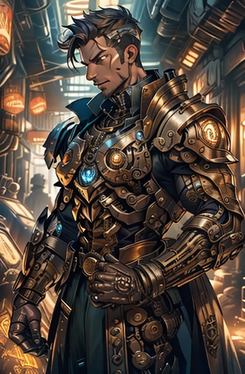 Metal arm, A hand made of metal, Arm implant, The Iron Hand, Vibranium Hand, steampunc, Hand With Steampunk Style