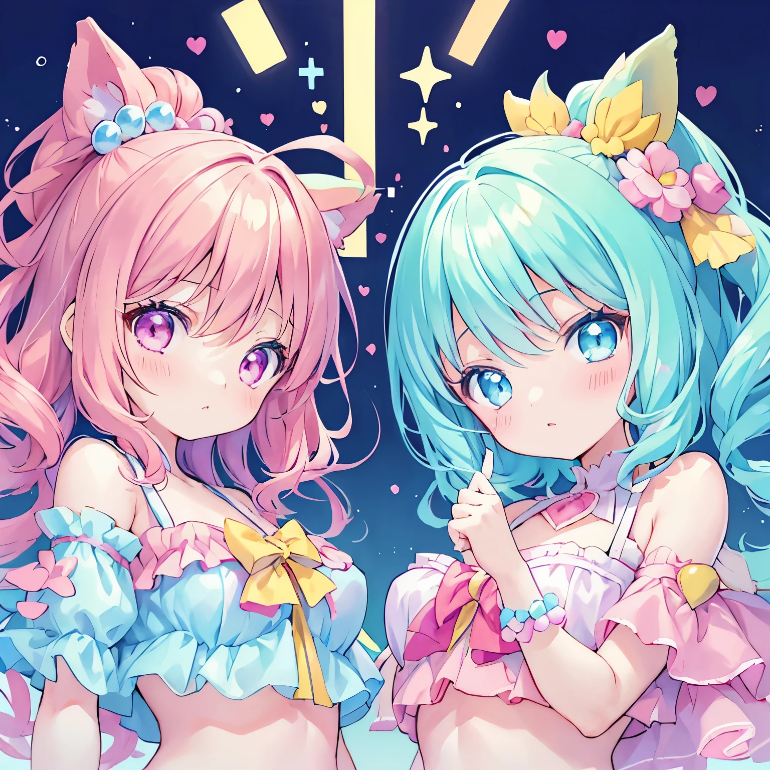 (Masterpiece)、(top-quality)、((ultra-detailliert))、(Super delicate)、naughty magical girl、Beautiful breasts、dazzling、mystical、Fantastical