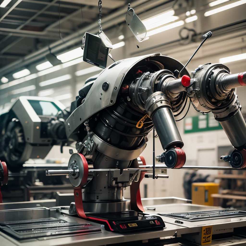 Automotive production workshop，There are robotic arms，Technologie --auto --s2