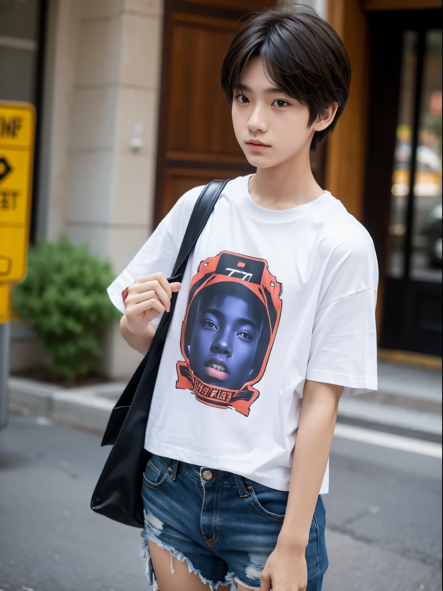 boy, 17 y.o, t-shirt, street