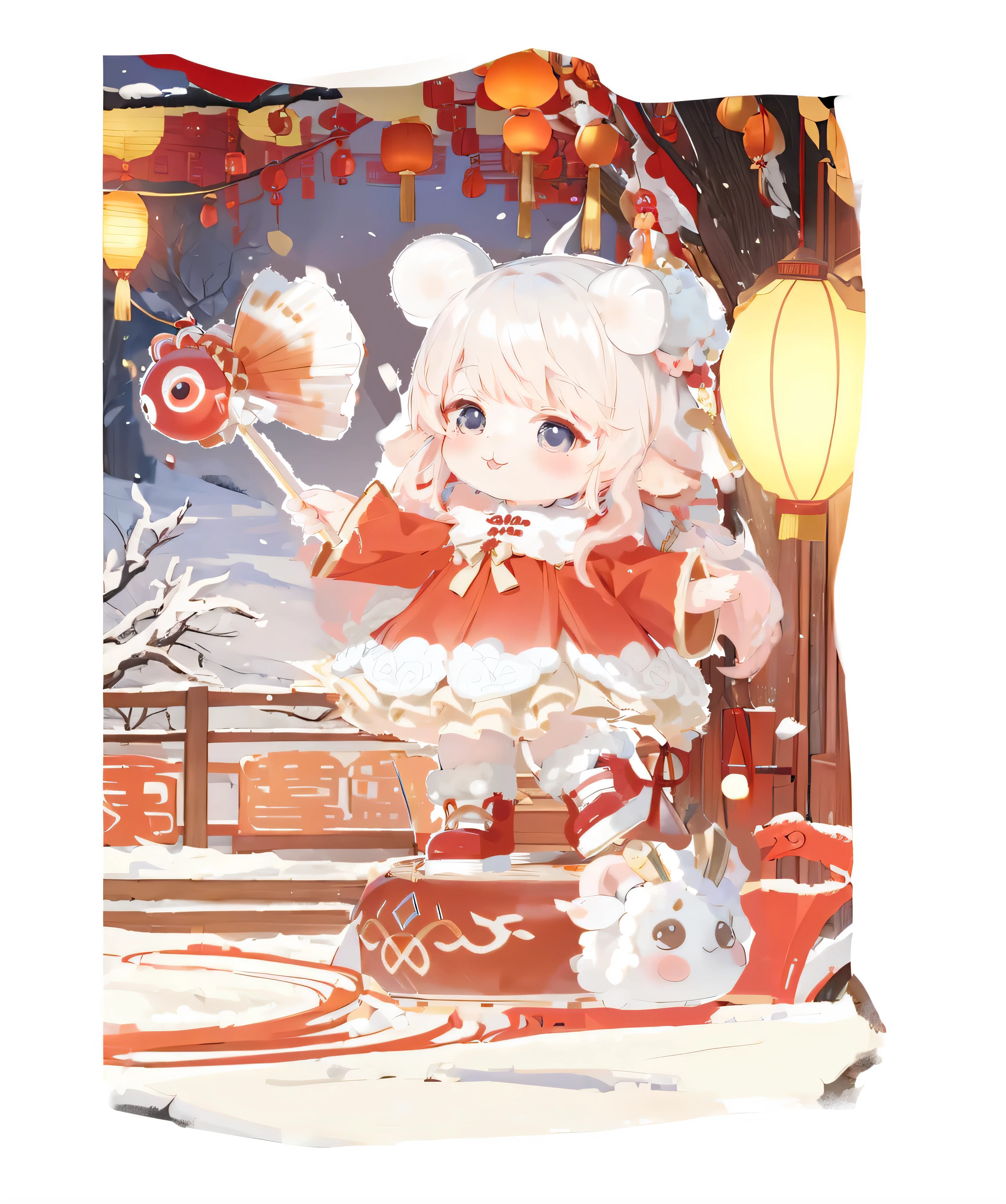 ,Sacred scenes,lamplight,Chinese New Year scene,gorgeous one,4K,,,lanterns,Yuki,structurally correct,Rich depth of field,Best quality,tmasterpiece,lamplight,Game card scene,maximalist,structurally correct