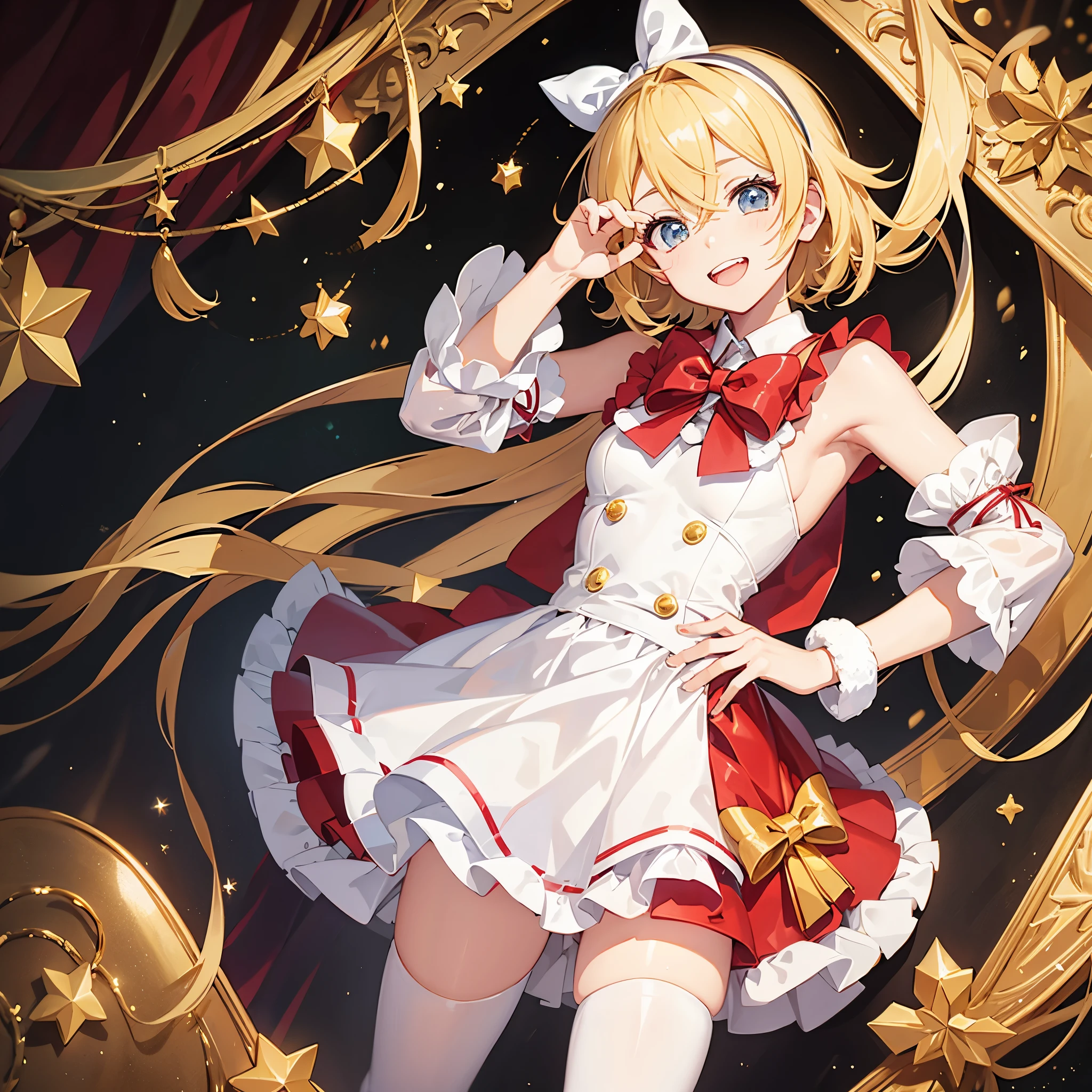 Kagamine rin en、una sonrisa、Navidad、Vestido con el traje de Santa Claus、Christmas Fund ,Perfect Anatomia