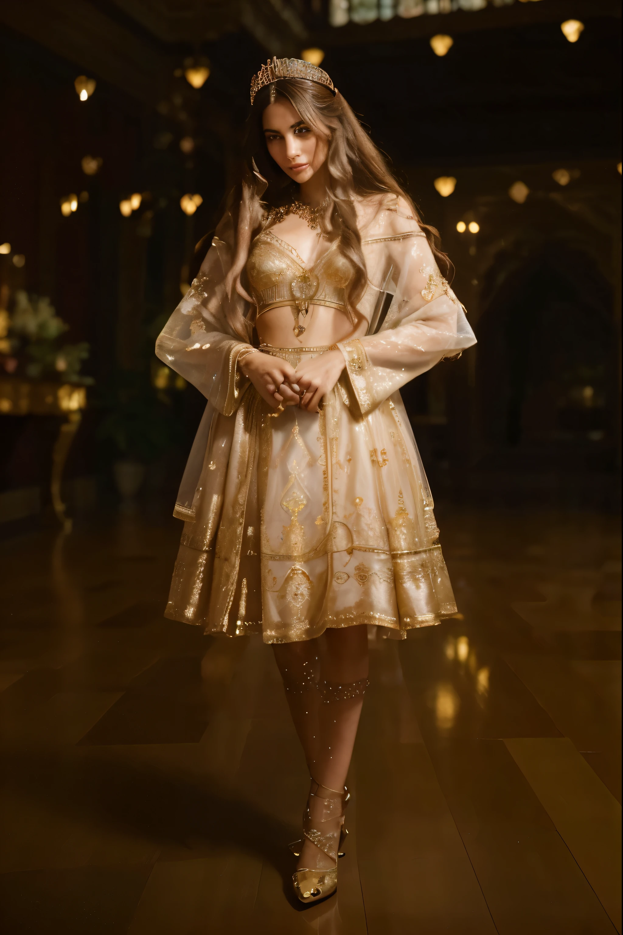 (Best quality, 8k, 32k, Masterpiece, UHD:1.2) "Transform the image into an opulent and luxurious royal palace. Envision grand architecture, adorned with intricate designs, majestic domes, and expansive courtyards. Capture the regal essence of the palace with lush gardens, elaborate interiors featuring ornate furnishings, and glistening chandeliers. Use vibrant colors and intricate detailing to highlight the palace's opulence and magnificence. Consider incorporating elements like marble floors, lavish tapestries, and impressive columns to create a sense of grandeur and luxury characteristic of a royal palace."