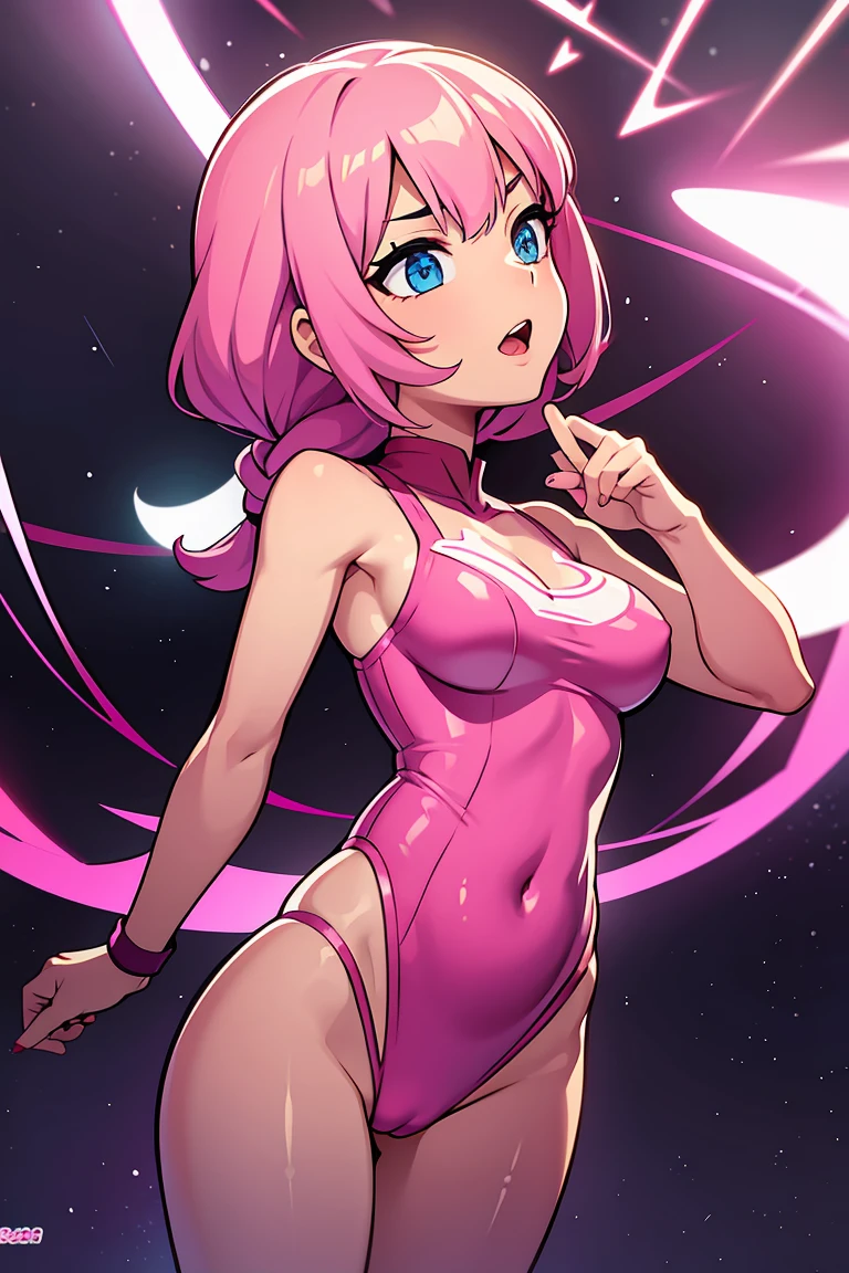 pink night suit, perfect body,