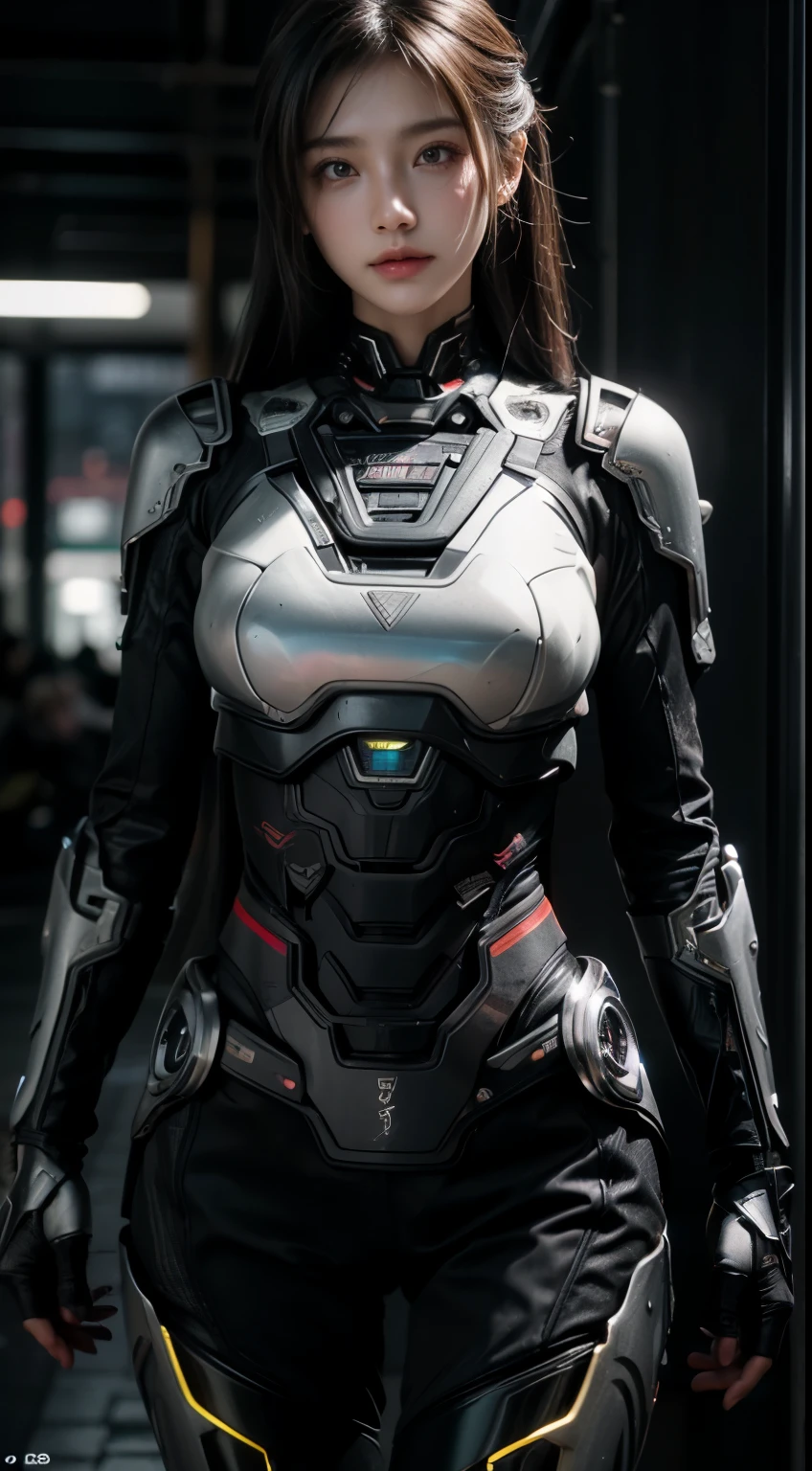(full bodyesbian:1.3),((best qualtiy)), ((tmasterpiece)), (the detail:1.4), A beautiful cyberpunk girl, hard disk mecha white suite,(scutes:1.3),Machinary,sci-fy,(Transparent sci-fi glasses:1.2),hdr(HighDynamicRange),Ray traching,NVIDIA RTX,Hyper-Resolution,Unreal 5,Subsurface scattering、PBR Texture、post-proces、Anisotropy Filtering、depth of fields、maximum definition and sharpness、Many-Layer Textures、Albedo e mapas Speculares、Surface coloring、Accurate simulation of light-material interactions、perfectly proportions、rendering by octane、Two-colored light、Low ISO、White balance、the rule of thirds、8K raw data、