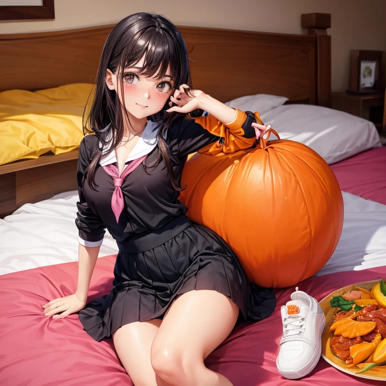 (masterpiece, best quality), 1girl, Pumpkin Messy Top Knot with Ribbon Tie, Size E breasts, <lora:Vaginal on side 768:0.8> 1girl,1boy, vaginal, on side, penis, sex, pussy, testicles