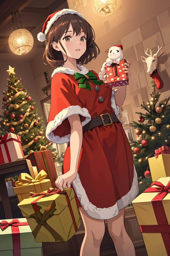 (by Alexander Jansson:1.4), girl with Christmas gift, Witch hat, intricate, (masterpiece, Representative work, official art, Professional, unity 8k wallpaper:1.3)