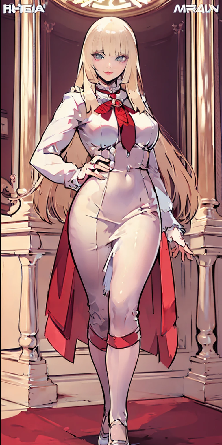 (Best quality, 4k, Masterpiece :1.3), full body standing symmetrical beautiful woman, hyper realistic, 1girl, nun outfit, yellow sunglasses, muscular turned arms behind body