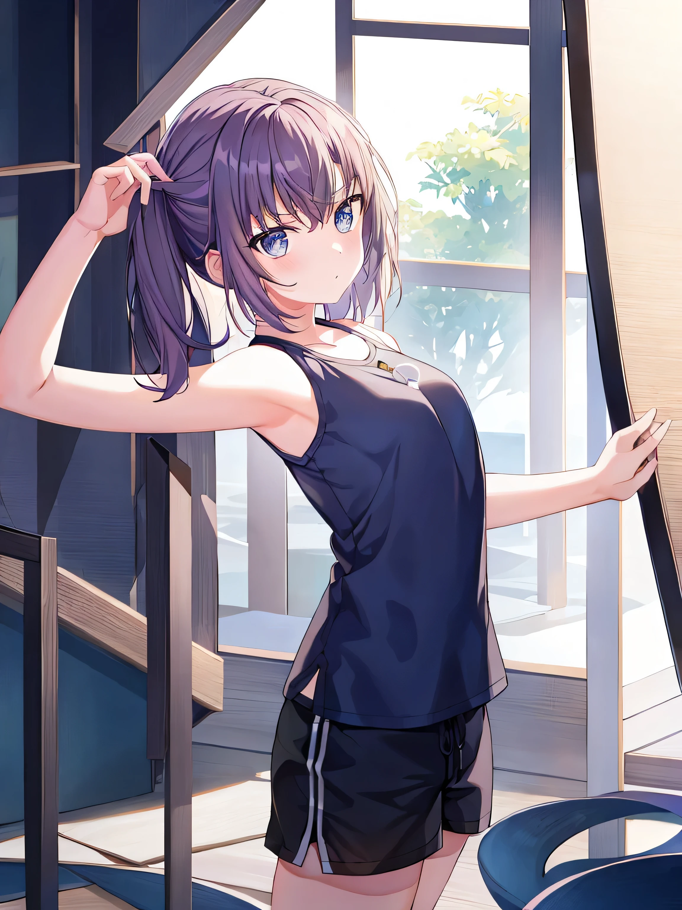 1 Sister, , Alone, , Black_shorts, Playing with the耍_, The purple_There are eyes, shorts, Lop,The white_the hair, dual horsetail, the hair_Decorative style, fail, fail_, face flushed, 窗帘, sitted, Sweated, 荷兰Bania_Bania, Indoors, fail_Playing with the耍_, _bshoulder, band_pinch slip, through bangs, deactivate_beaks, As estrelas_(symbol), tanks_top, short_shorts, As estrelas_the hair_Decorative style, janelas, V-shaped_eyebrows very, 鎖骨, bblurry, bigger_, _pinch slip, ahoge, dolphins_shorts, Playing with the_Playing with the耍s, bblurry_Background with, jewely, side locks, The white_tanks_top, wariza, The shirt, short_dual horsetail, The white_The shirt,