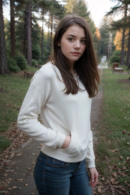 17 Jahre teen im wald winter