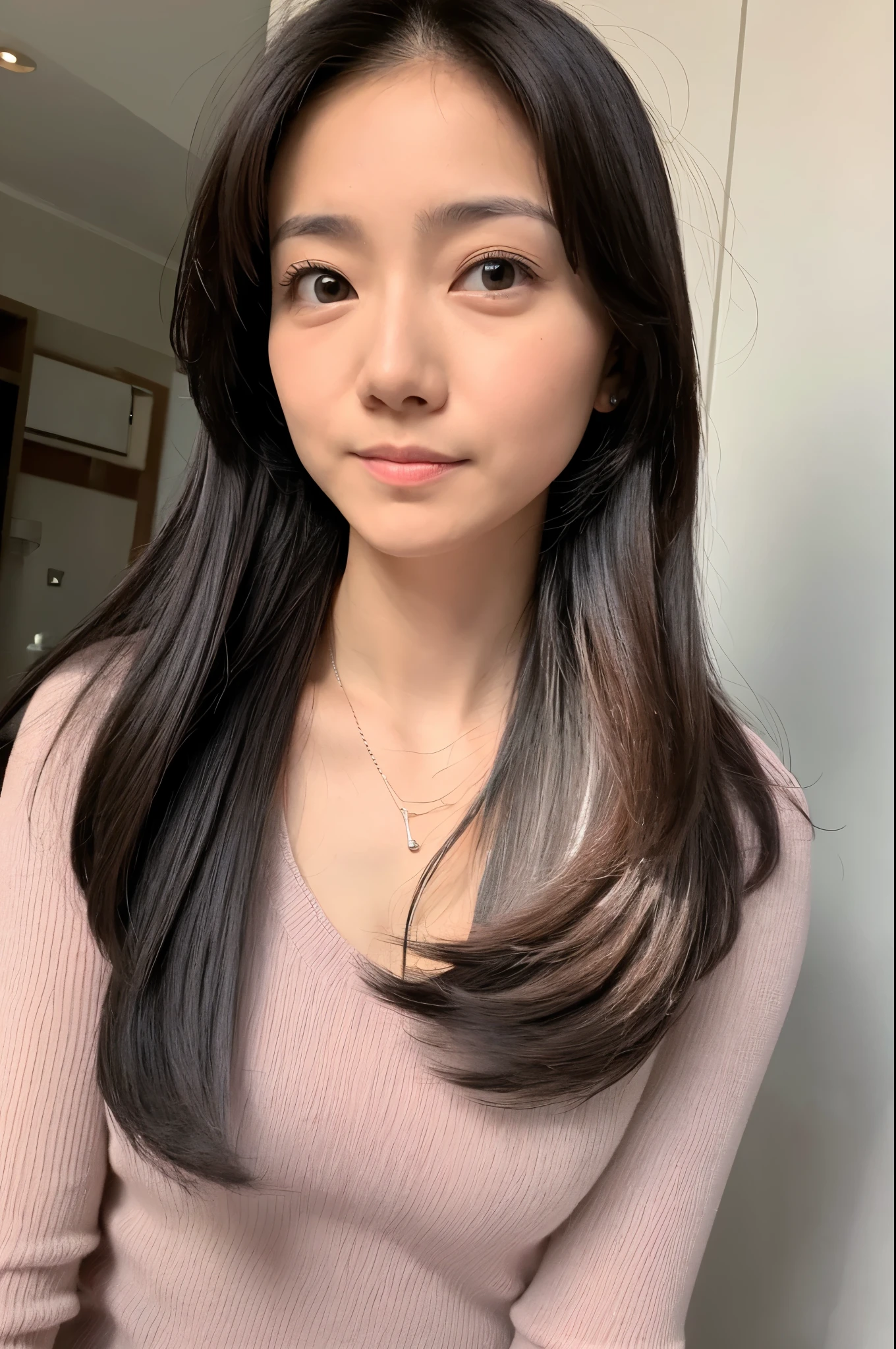 (High reality photograph, high resolusion, detailed face, detailed eyes) Skinny Japanese lady, 40 years old, various face expression, solo:1, skinny figure, small breasts, very thin waist, various hair style, various photo angle, casual clothes, full-body photo