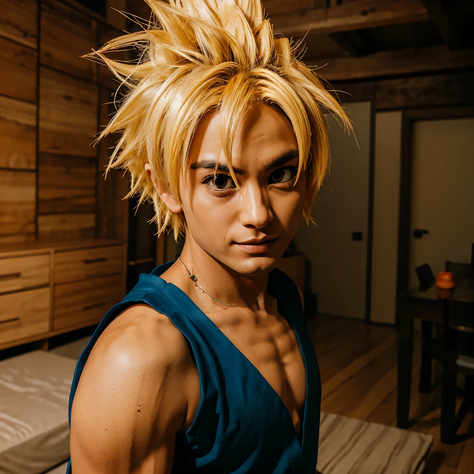 Gokue sem roupa, Goku super Saiyajin 1