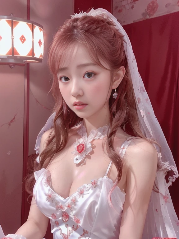 There is a girl in a sheer silk white dress, Plum blossoms, palatial palace, Oriental Architecture Ray Tracing, {top-quality}, {{​masterpiece}}, Very detailed 8k wallpaper, {extremely delicate and beautiful}, Colorful and intricately detailed, realisitic, realisitic, Camera Quality, (Detailed depiction of clothing), Cool white skin, (Detailed depiction of blush), 1080p, suns, Soft cuteness, smooth bright silver hair, Messy beauty, illuminating, broken feeling、Bright and silky skin、3D stereoscopic、​masterpiece、top-quality、An ultra-fine illustrations、Moderately sized breasteautidful eyes、Very fine light、Fine shine、Very fine 8K CG wallpapers、peach eyes、red pupiltremely delicate and beautiful girl、8k wallpaper、top-quality、Full body close-up、sheer silk white dress、Luxurious silky bright red chiffon floodlights(magia、kirakira、Ultra-slim、The soft、) Hanff