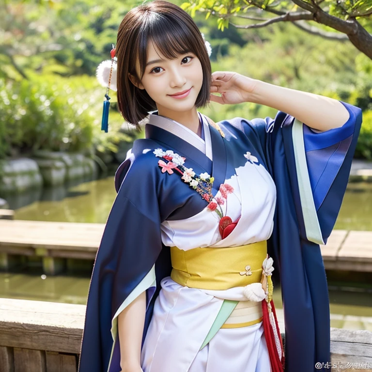 (Best Quality,4K,8K,hight resolution,masutepiece:1.2,Realistic,tre anatomically correct,Use natural light and color,),Ultra-realistic capture, Highly detailed, 人間の皮膚のhight resolution16kクローズアップ. Skin texture must be natural, Detailed enough to finely identify pores. Skin should look healthy, fine-grained white skin,medium breasts,Sharp Focus,healthy thigh body photo,Beautiful woman with slim abs accent:1.3,In a uniform tone. ,Ultra-detailed,extremely detailed eye and face,Beautiful detailed eyes,Beautiful detailed lips,long eyelashes,Photorealistic:1.37,japanes,beautiful and magnificent composition,masutepiece,Attractive,Cute,silky smooth and straight hair,Smiling cheerfully,(with round face),(bright sunny day, Shrine of Japan,torii), Wearing an ornament on the head,Japan Traditional Hair Set,(fur scarf wo, 桜色のkimonoを着て,日本のkimono,model in Japan,(kimono:1.74),wearing kimono ull bodyesbian,standing,peace,walking,full body,(Full-body photography from a distance:1.4)shoes,sox,