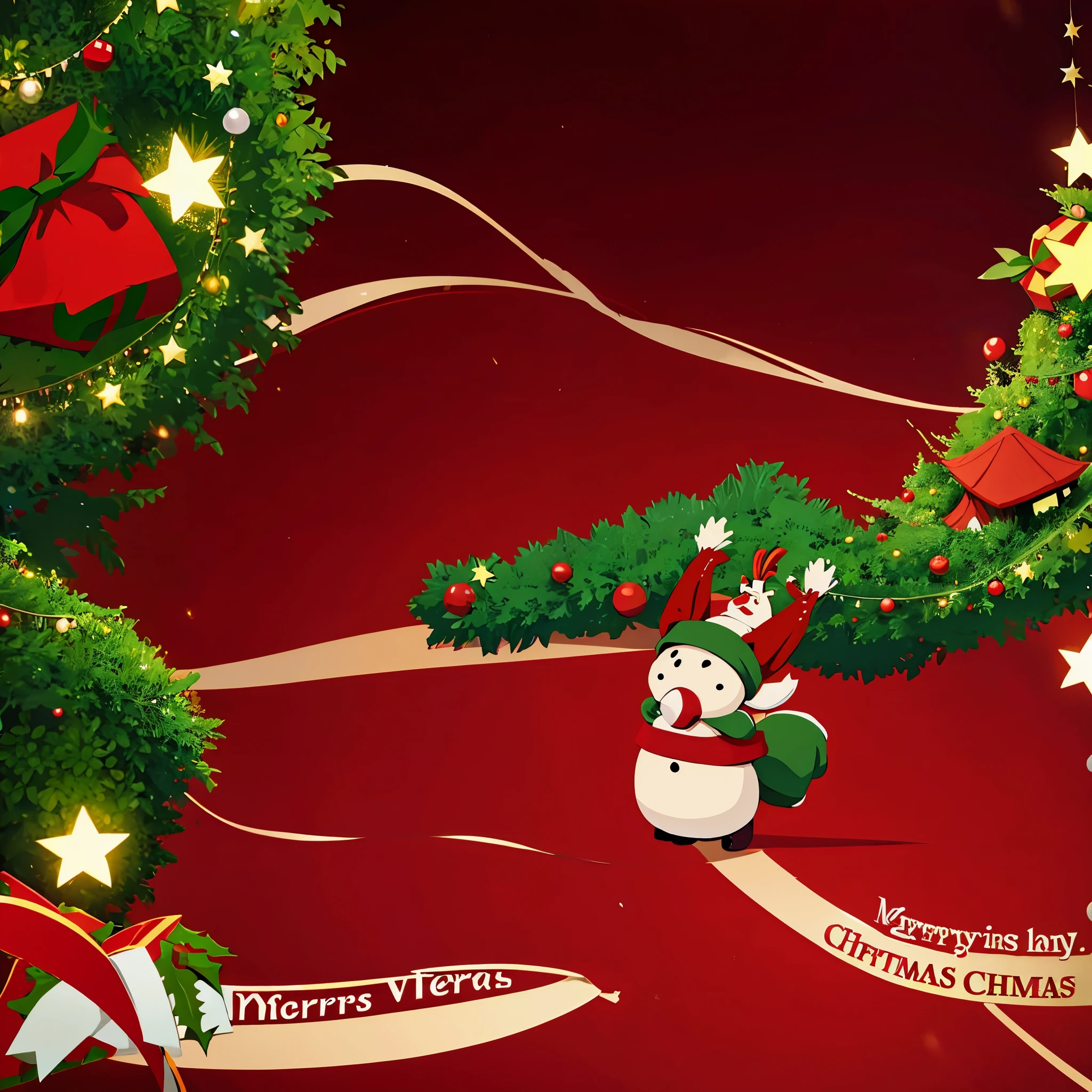 Christmas,Background with,Illustration style