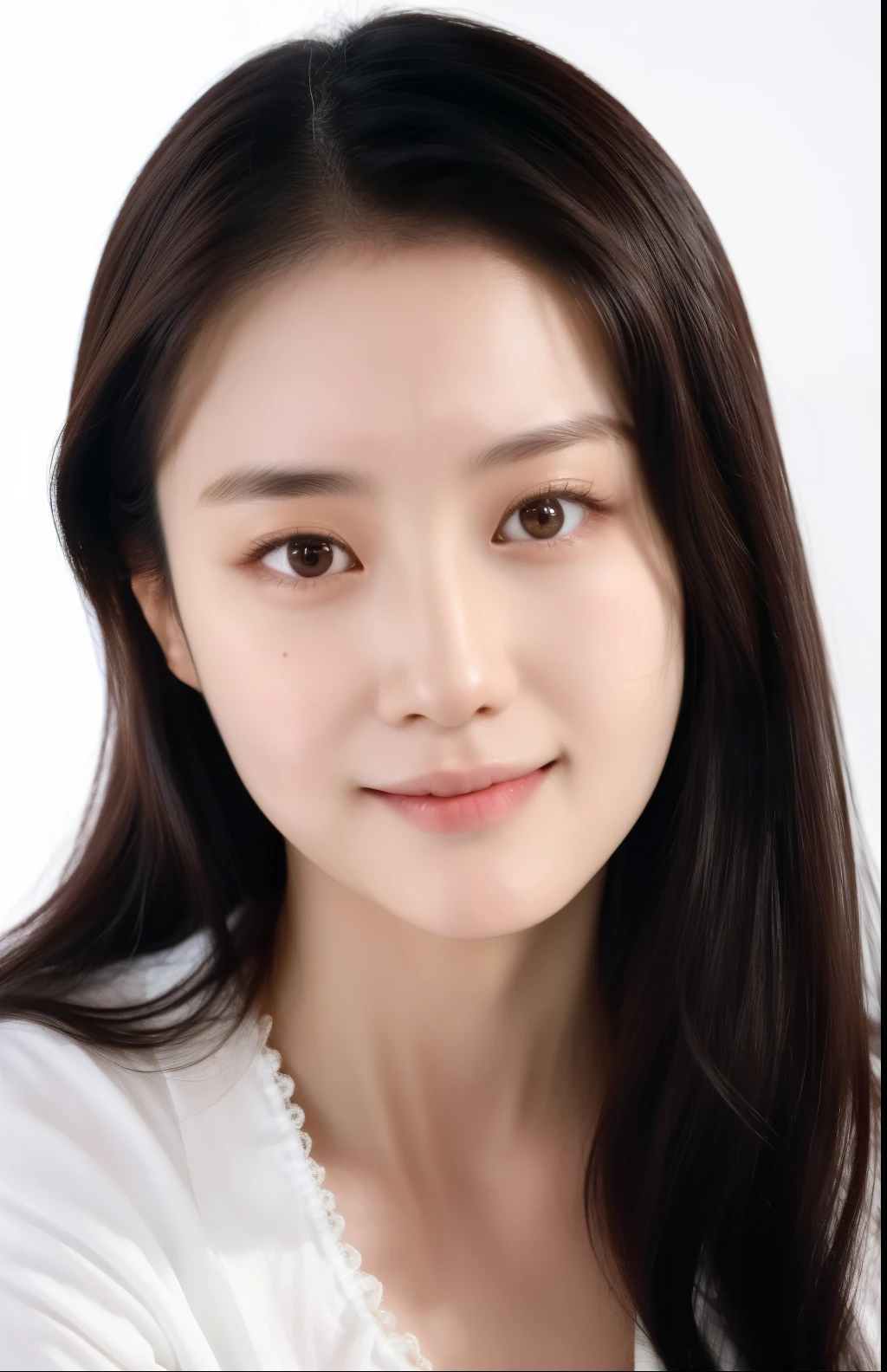 a close up of a woman with long hair and a white shirt, wenfei ye, young cute wan asian face, female actress from korea, Yasumoto Oka, gemma chen, xintong chen, Ruan Jia beautiful!, Cute Korean Actress, xue han, Kimi Takemura, heise-lian yan fang, south east asian with round face