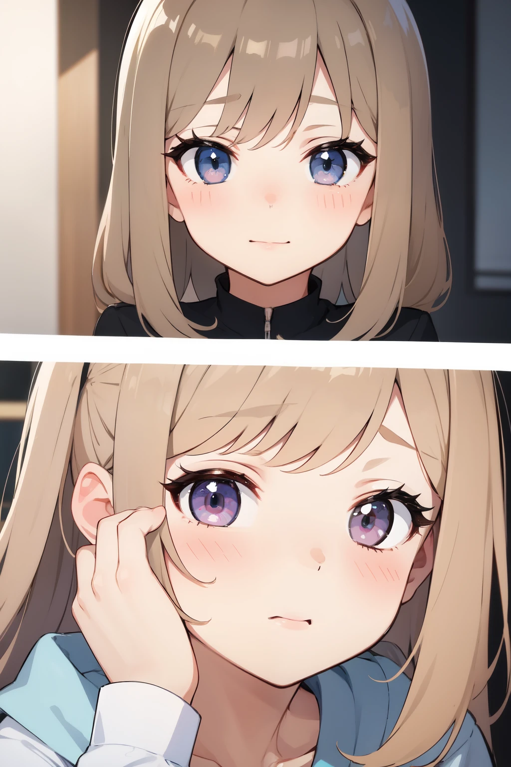 {{{{Ultra High-resolution gravure of neat wealthy sex-experienced girl having her hair cut}}}}},{{Extremely detailed}},{{{{{The neat wealthy sex-experienced girl is secretly invited to private beauty parlor for her,  with a night view from the window, late at night, Forcibly injected with sexy hormones, she became so sensitive that every time hair-make artist touched her hair during a beauty salon treatment, And when she sits in the treatment chair at the beauty salon, gets her hair colored and cut in the most appropriate way, she will look the most beautiful ever, The sexual sensation doesn't stop while the fancy make-up is being applied, she becomes a Sweaty climaxing female kissing face that is spoiled by the make-up artist, dye her cheeks and integrated her face beautiful small, thick lips, getting more and more attractive girlfriend}}}}},{{{{{The best shiny and beautiful bangs hairstyles along the face for a small face effect arranged in a pretty, girlish}}}}},{{{{{Now the prettiest girl in her history, she has a confident and debauched look on her face, most adorable and loveliest M-shape Enchanting thick gross lips neat girl with shoulder that suddenly become slender, Too beautiful nape of the long neck, make-up artist gently traced her ears, and her breasts have grown full circles, too round, too heavy, too large and she's putting them on the desk with panting, cute frills bra, Glow shining brightness in her Eyes, Clear and smooth skin, too girlish appearance in this high-definition photo}}}}}