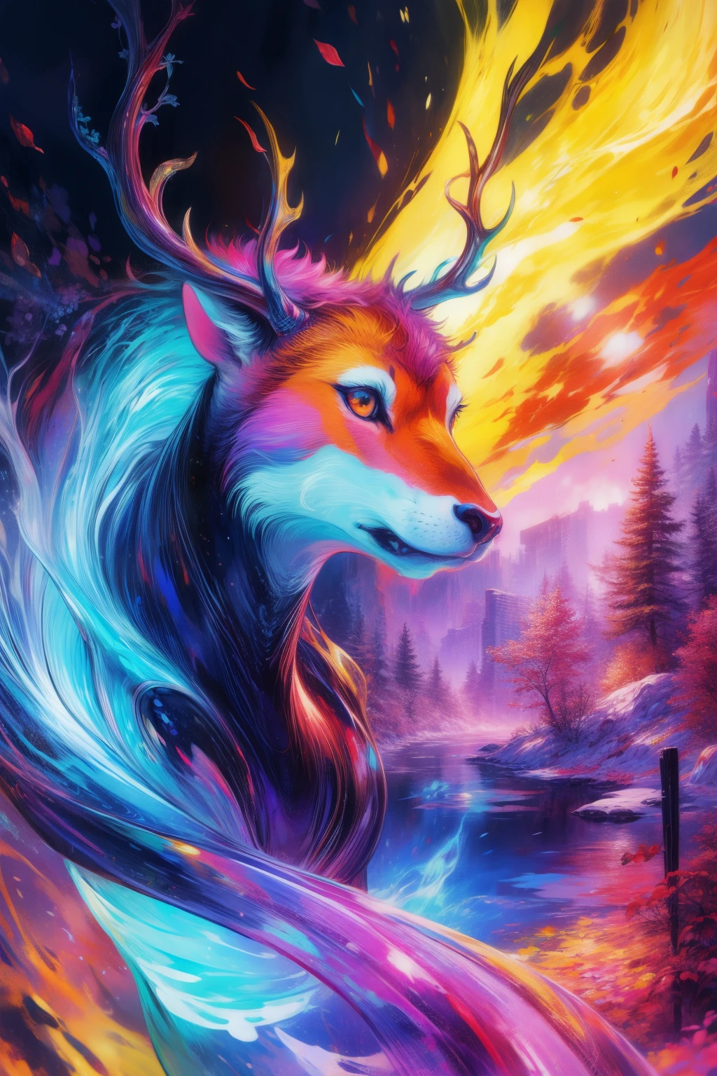 coil,Colorful colors,God's deer