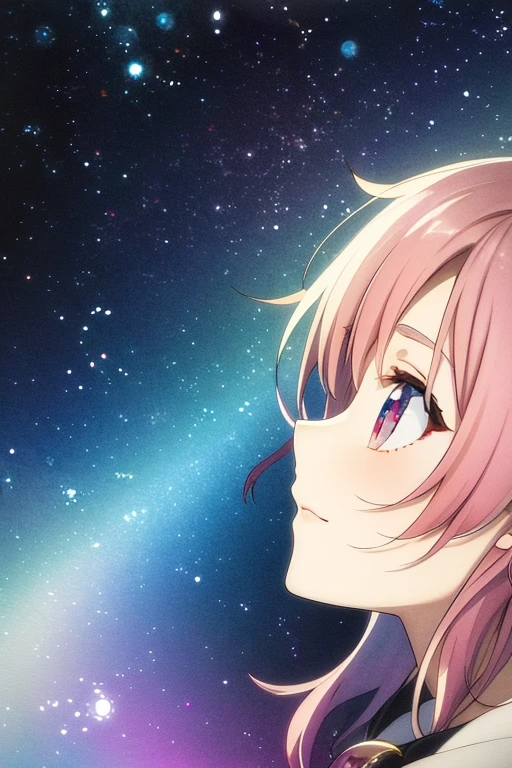 radiance, soft contours, detailed background, bright colors,
girl, watercolor, kyoani style, magical girl, stars, sparks, rainbow ray, half body portrait, pastel colors, ink, watercolor background