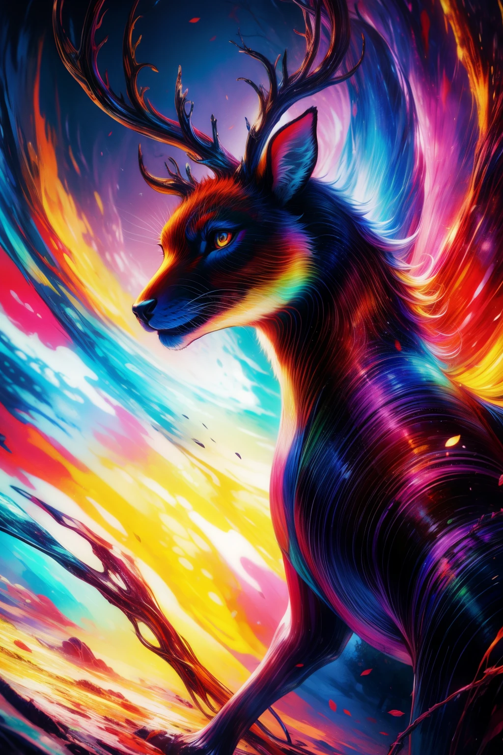 coil，Colorful colors，God's deer