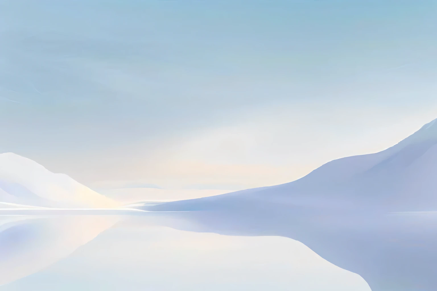 There is a man skiing on the snow mountain, peaceful scenery, smooth private parts. digitial painting, luminist polar landscape, white desert background, low details. digitial painting, soft digitial painting, digitally drawn, Tranquil and vast landscape, Ethereal landscape, serene illustration, Detailed view – width 672, smooth private parts digital concept art, soft reflection, in a peaceful scenery