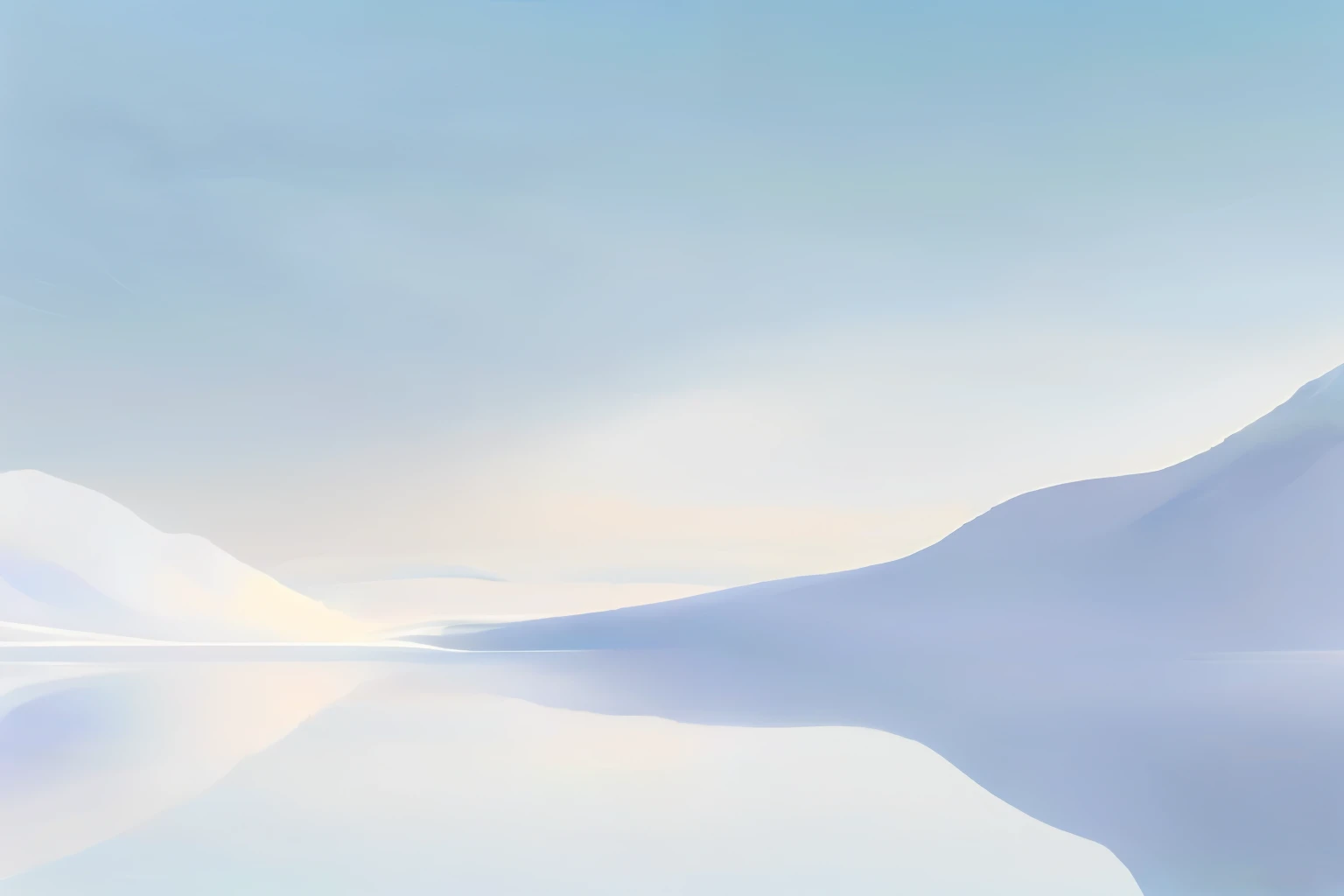 There is a man skiing on the snow mountain, peaceful scenery, smooth private parts. digitial painting, luminist polar landscape, white desert background, low details. digitial painting, soft digitial painting, digitally drawn, Tranquil and vast scenery, Ethereal landscape, serene illustration, Detailed scenery – width 672, smooth private parts digital concept art, soft reflection, in a peaceful scenery