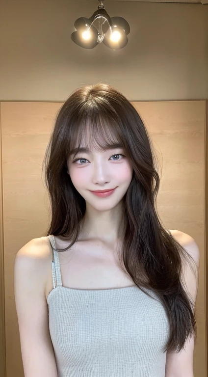 ((top-quality、8K、masterpiece:1.3))、1girl in、Slender beauty with an emphasis on muscles:1.3、(Random Hair Styles:1.2)、lightly dressed、Thin face、detailedeyes、二重まぶた、A smile、、perspiring、Tired