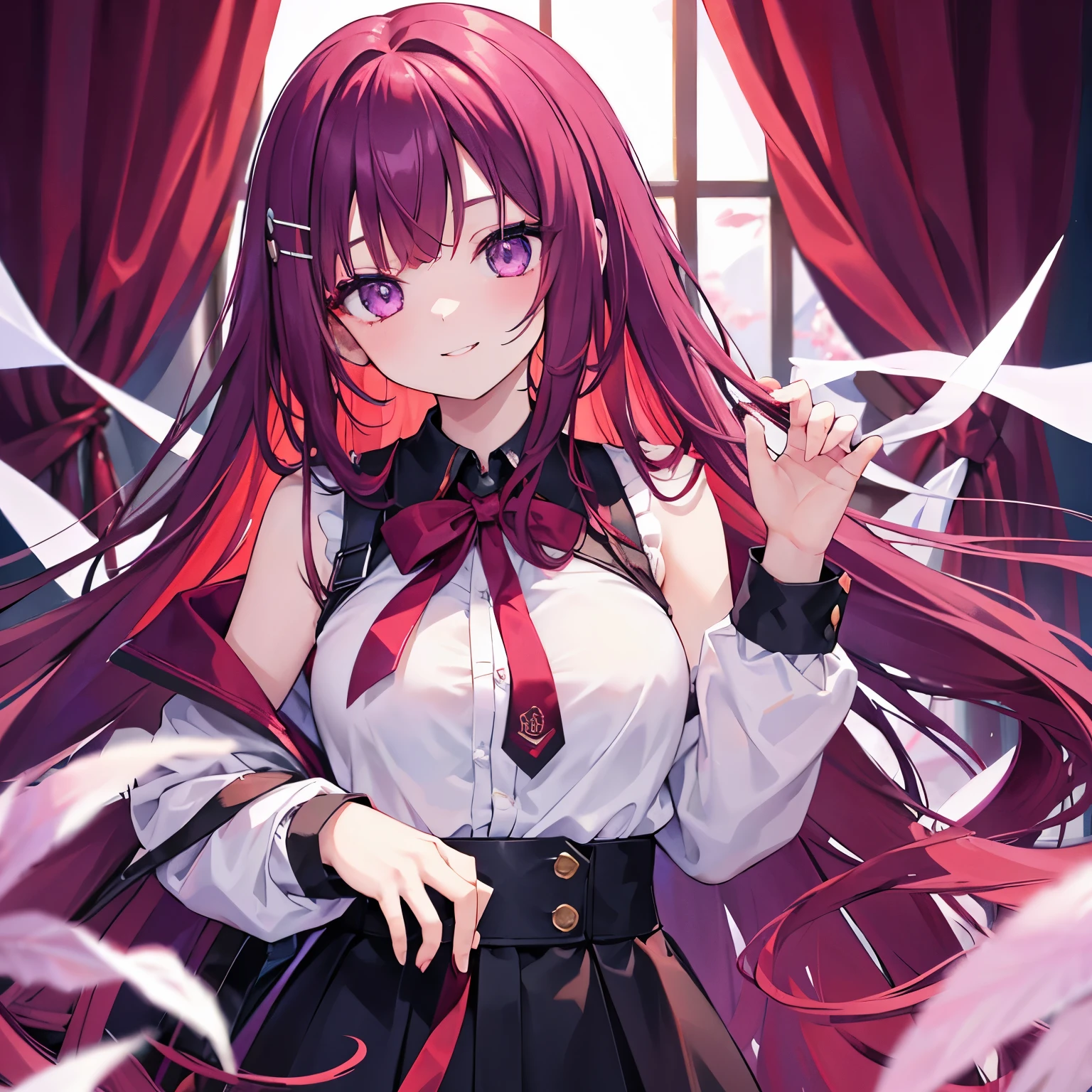 Anime girl with red hair),(Prompt B:Anime girl in black dress),(Prompt C:Anime girl with stick),(Prompt D:anime girl in a maid costume),(Prompt E:anime cat girl in a maid costume),(Prompt F:rias gremory),(Prompt G:gorgeous maid),(Prompt H:gothic maiden anime girl),(Prompt I:the maid outfit),(Prompt J:maid),(Tip K:anime wallaper),(Tip L:madoka kaname),(Tip M:rei hiroe),(Tip N:anime girl named lucy),(Type O:holograph),(Tip P:the wallpaper),(Tip Q