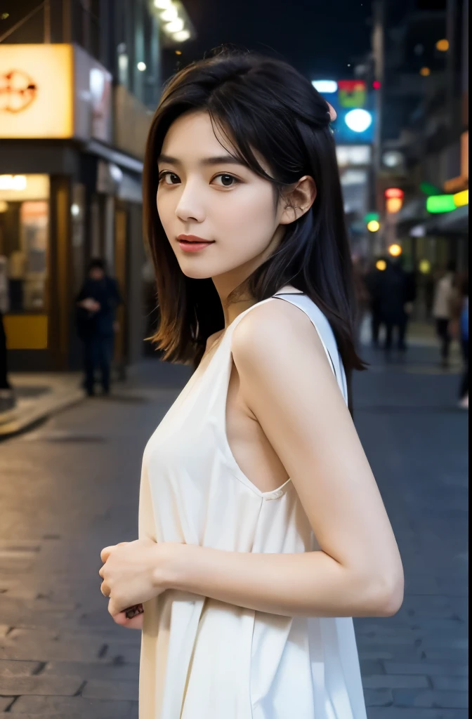 best quality,4k,8k,highres,masterpiece:1.2, ultra-detailed, realistic:1.37, HDR, UHD, studio lighting, extreme detail description, professional, vivid colors, bokeh, portraits, gentle, warm color tone, soft lighting
Asian girl with fair skin, long black hair, and deep brown eyes, her delicate facial features emphasized in every detail. She stands confidently in a bustling urban street, surrounded by a vibrant cityscape. The soft glow of the sun casts a warm light on her nude figure, revealing her natural beauty. Her skin, smooth and flawless, reflects the meticulous attention to detail in the artwork.
The girl exudes a sense of tranquility and grace, her body language conveying confidence and self-assurance. Her pose is elegant and composed, capturing the essence of her Asian heritage. The street behind her is filled with a diverse group of people, reflecting the cosmopolitan nature of the city. The bustling energy of the surroundings serves as a backdrop to her serene presence.
The artwork exhibits a high level of realism, achieved through the artist's masterful rendering of light and shadow. Every contour and curve of the girl's body is meticulously depicted, giving the viewer a sense of depth and dimension. The colors used in the piece are rich and vibrant, further enhancing the overall visual impact.
The use of bokeh adds a dreamy and ethereal quality to the artwork. The background elements are slightly blurred, with emphasis placed on the girl as the focal point. This technique creates a sense of intimacy and draws the viewer's attention towards the beauty and confidence radiating from the subject.
The overall composition of the artwork is balanced and harmonious, with careful attention paid to the placement of each element. The combination of the gentle warm color tone and soft lighting creates a serene and inviting atmosphere, inviting viewers to immerse themselves in the beauty of the scene.
Note: The prompt has been formatted according to the requirements mentioned earlier.