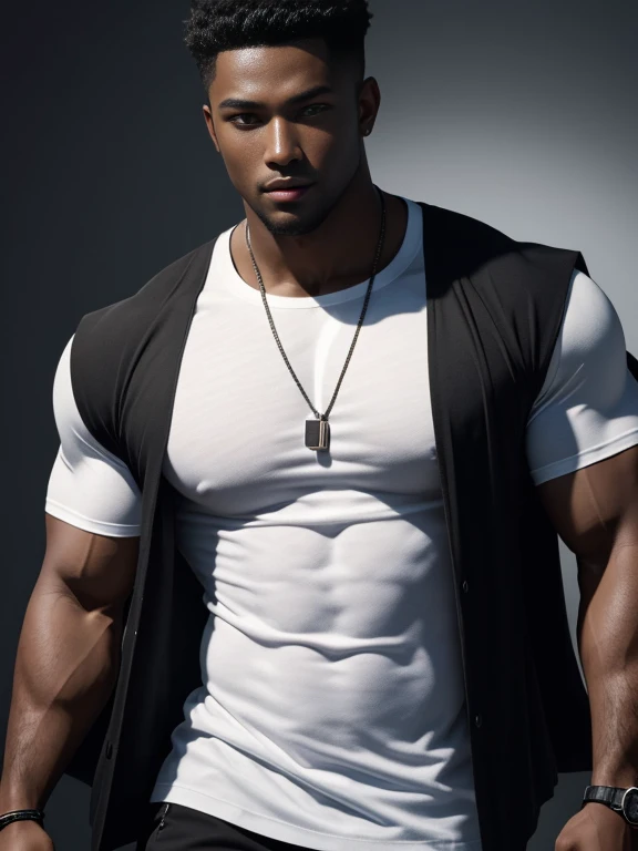 8K,8K分辨率,Muscular blacks, cool guy,Sexy and charming eyes,Dark skin, short white pantig bag,Highlight,best qualityer,profesional lighting,professional photoshooting,Realistic photos,realistic model,photorealistic art