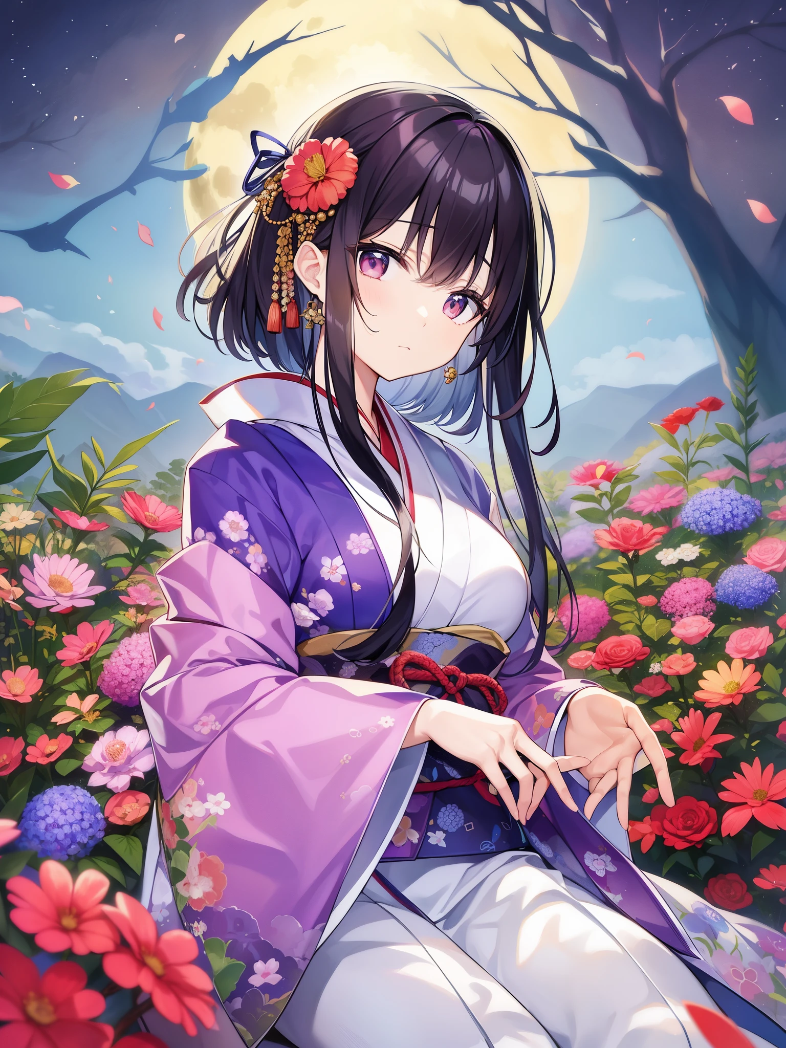 top-quality、Masterpiece、detaileds、yukia moonflorals（Setsutsutsuka、Setsugeka）ha、Bai Juyi&#39;s poem「cooperation」A phrase of「yukia moonflorals時最憶君（yukia moonfloralsの時　I remember you the most）」word by。yuki・a moon・floralsという自然の美しい景物を指す語である。yukia moonflorals」ha、It is also considered as one of the characteristics of Japanese art.[2]、日本においてha、This phrase is used not only in poetry but also、It came to be used as a word with the connotations described below.。 「yukia moonflorals」ha日本の詩歌においてha、It is often used to refer to a combination of these three types at once.。日本語における初出ha『Manyoshu』This is a poem by Ieyamochi Otomo that remains in volume 18.。「宴席詠yukia moon梅florals歌一首」titled「yukiの上に　照れるa moon夜に　梅のflorals　Fold and give as a gift　Dear child Momo」（4134）There is a song about。すなわちa moonの明るい折に、yukiとfloralsをあわせたものを提示するという遊戯的な設定を和歌の題材としたものである。この取り合わせha『Pillow grass』It appears as an episode about Emperor Murakami in a passage of、日本の宮廷文化においてha、often as an unusual combination、pure「Most important memory」（I remember you the most）was favored in association with。「yukia moonflorals時最憶君」ha『Collection of Japanese and Chinese poems』It is included in the friendship section along with the previous verse.、The episode about Emperor Murakami that I mentioned earlier is also based on this association.。Note that、大伴家持の歌ha749年・32歳の作で、Bai Juyi&#39;s poemha825年・54歳頃の作と考えられている。 音読語としてha「yukia moonflorals」is often used, but、和語としてha「a moonyukiflorals」（つきゆきhaな）Traditionally, it is used in the order of。 現代でha伝統的な日本の美の感覚を連想させる語として、appearance々used in places。It is also used as the design on the back of all 1,000 yen silver coins commemorating the 60th anniversary of the enforcement of the Local Autonomy Act.。 1914年の宝塚歌劇団の組のflorals・a moon・yukiという組分けもここから来ている。 Note that、このyukia moonfloralsに「the wind」added「yukia moonthe windflorals（What&#39;s going on?）」There is also a word、each of the four letters「Winters（yuki）」、「autumnal（a moon）」、「夏天（the wind）」、「springtime（florals）」corresponds to the four seasons of。