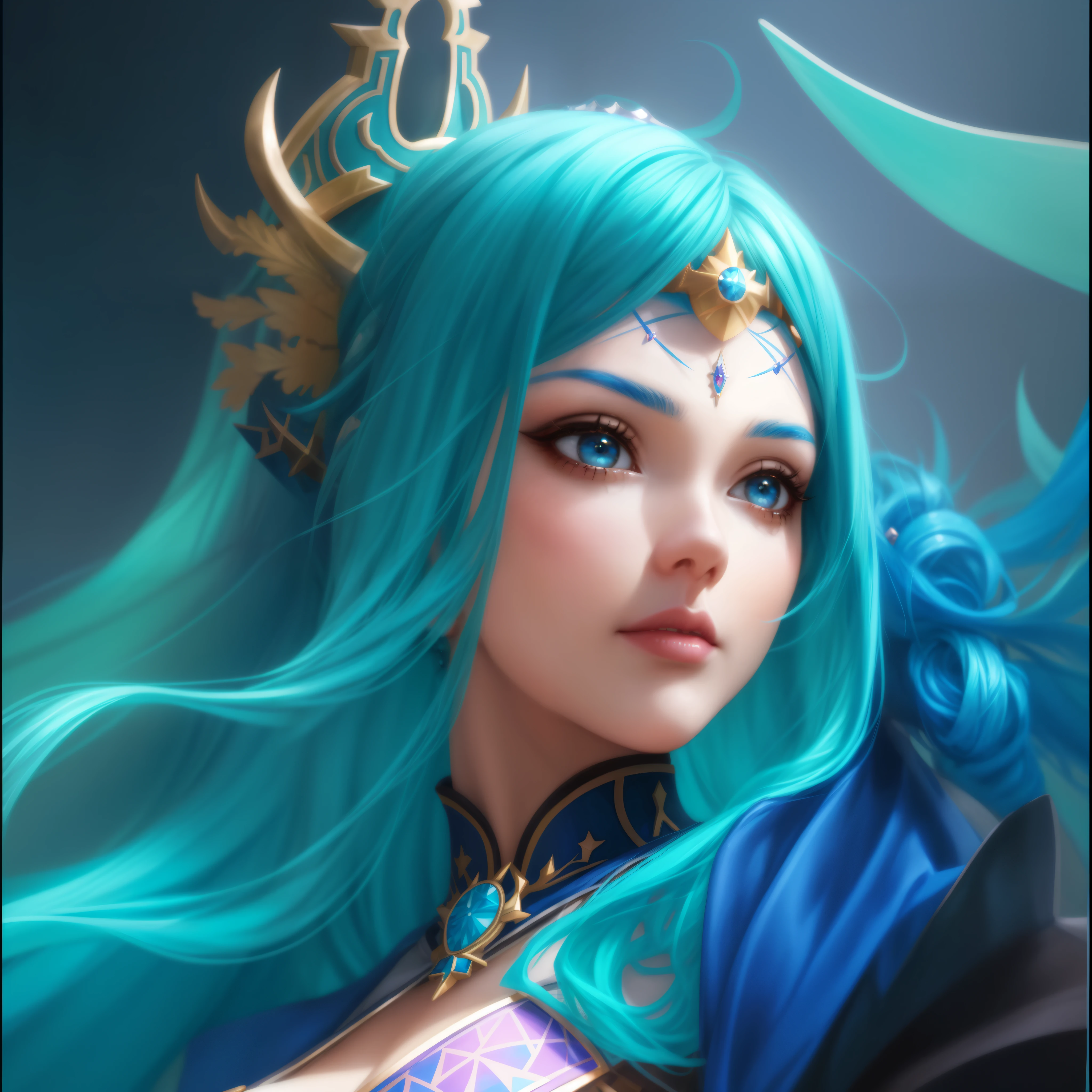 4K anime style quality, digital drawing mode, Libra-themed anime female character, medium-length teal hair with feather highlights, serene blue eyes, wearing an outfit with scales and balance motifs, holding a scale and sword, Blur the background to create a three-dimensional effect, atmosphere, standing in a celestial courtroom, radiant skin, flowing hair, glossy lips, balanced eyes, full body, dynamic pose, life size, perfect anatomy, detailed skin texture, full HD, 4K, HDR, perfect anatomy, depth of field.