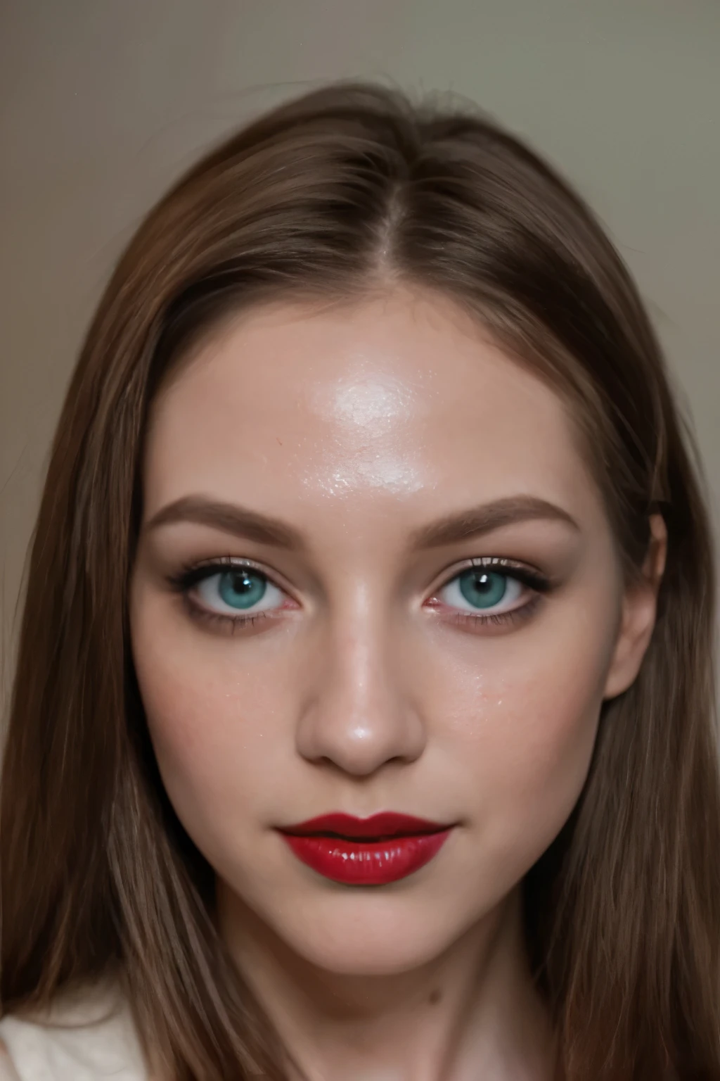 "Generate a hyperrealistic 4K girl that prominently features the face, focusing exclusively on red lips and green eyes. The model should showcase intricate details, emphasizing photorealism to create a visually striking and captivating portrayal of the facial region. Consider subtle nuances in skin texture, lighting effects, and the meticulous rendering of the chosen elements to achieve a hyperrealistic and aesthetically pleasing outcome."