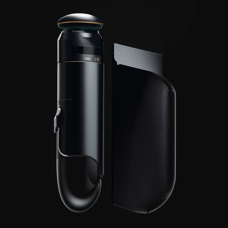 emauromin style, futuristic Intranasal device, Injection Molded Spray Mechanism, nozzle attachment, pocket size, liquid atomizer spray device, detailed, drug, electronic, nozzle attachment, Black Carbon Fiber Texture, Spring Steel Pocket Clip, Rubber Gasket, Flexible Mouthpiece, Sealing Nosepiece, Spectrum Gradient Color, Digital SLR, Soft lighting, High quality, Fujifilm XT3, Soft light, finely detailed, purism, ue 5, a computer rendering, minimalism, octane render, 4k