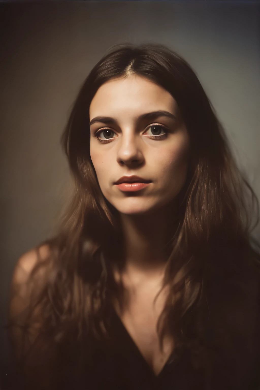 (gros plan, Photographie éditoriale d’une femme de 21 ans), (Visage très détaillé:1.4) (sourire:0.7) (arrière-plan à l’intérieur de l’obscur, morose, Étude privée:1.Ov, Par Lee Jeffries, Nikon D850, Photographie de film ,4 Kodak Portra 400 ,Caméra F1.6 lentilles ,couleurs riches ,hyper réaliste ,texture réaliste, éclairage dramatique , Cinestill 800,