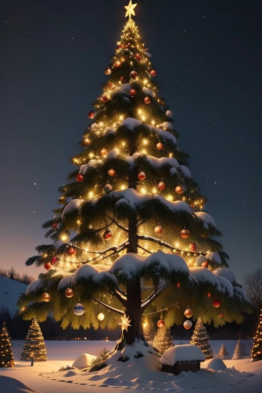 Add "Merry Christmas" poster font,Festive atmosphere,more people