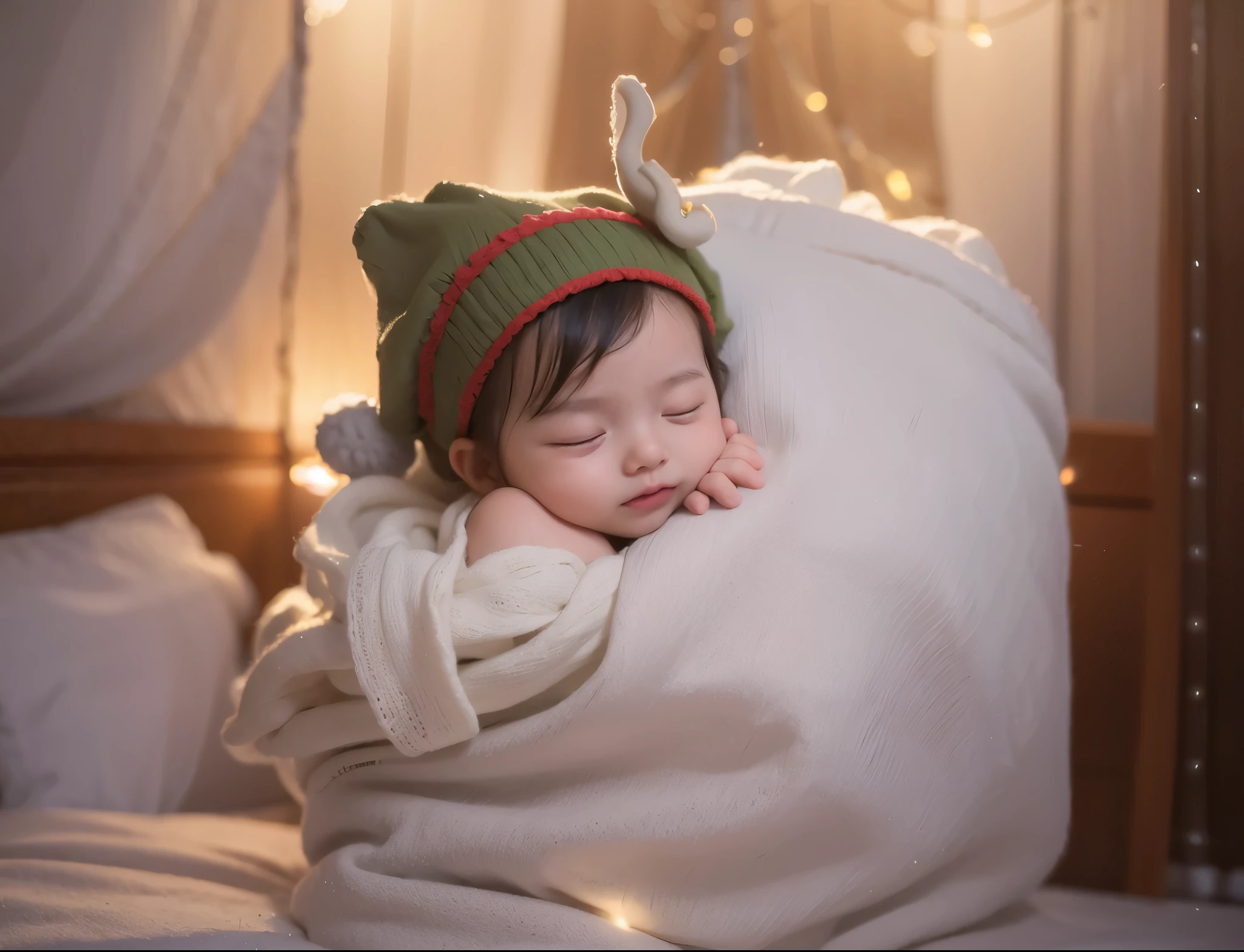 sleeping on the bed