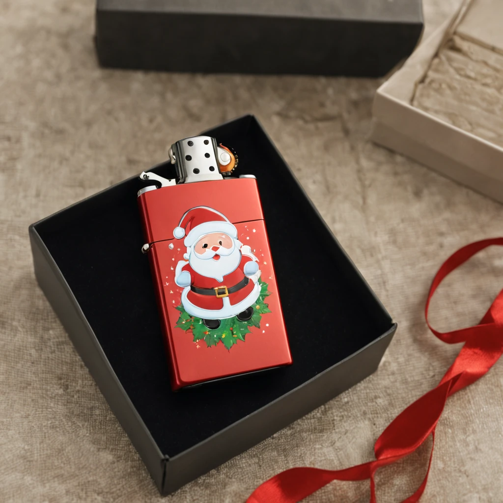 Lighter with Christmas theme design in gift box
