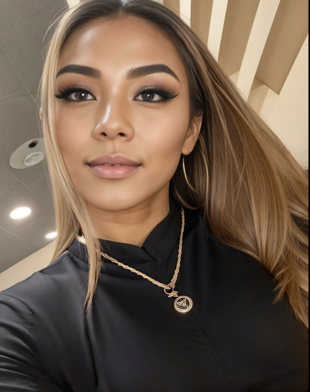 Young Thai woman, Fit physique, fitness physique, wearing sexy black lingerie sitting on the couch with legs open, corps sexy, (8k), (Best quality), (Masterpiece:1.3), (Realstic), (photoreallistic:1.34), Ultra-detailed, [beautiful detailed  eyes], (sourire), (sourire), (beautiful nose detailed), [very long blonde hair], (haut court), lingerie noire, (superbes seins taille normale), (gros plan), profondeur de champ, full body view, sitting on sofa, legs spread, showing crotch, pieds en l'air
