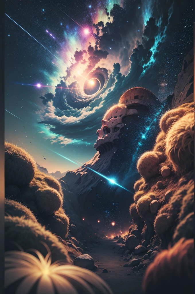 fractalized, cosmic, cosmic horror, Starcloud, 极optic学,the space,复杂, optic ,(Best quality at best:1.4),Ultra-high resolution,8K分辨率, --auto --s2