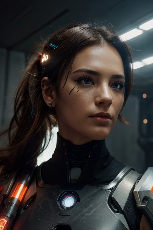 Fantasy digital art |Cyborg Head with cocks instead of eyes | ultrarealistic, colorful | highly detailed | wide-angle | epic composition, rich of contrast | UHD