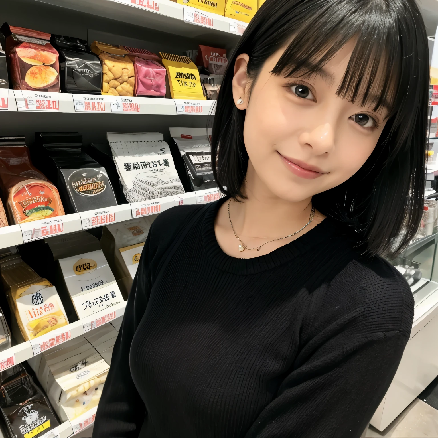 Quattro Chiba store Black hair long straight