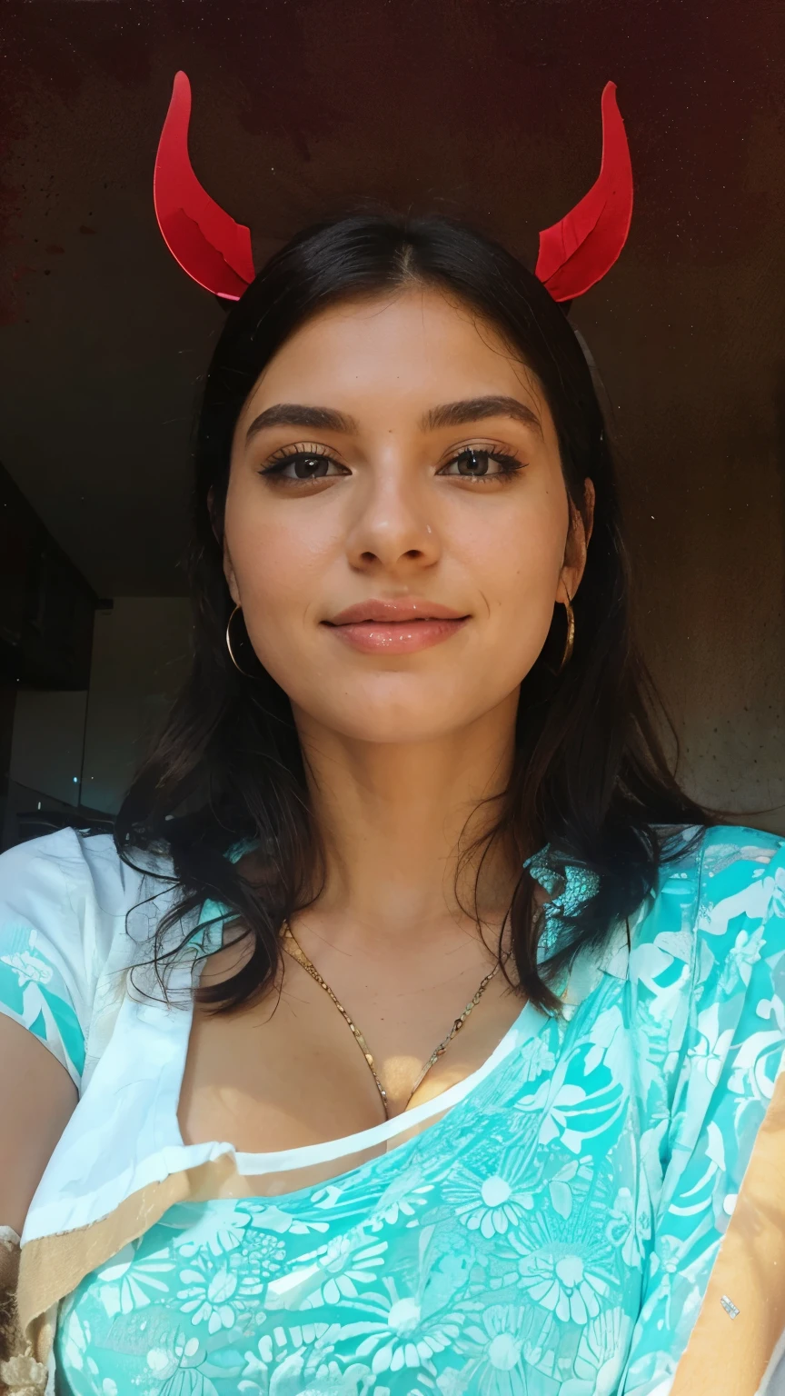 Make her tits bigger and cleavage shiny visible