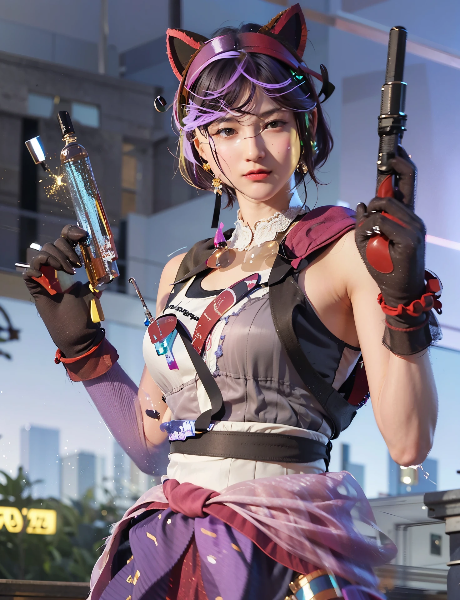hands hold guns