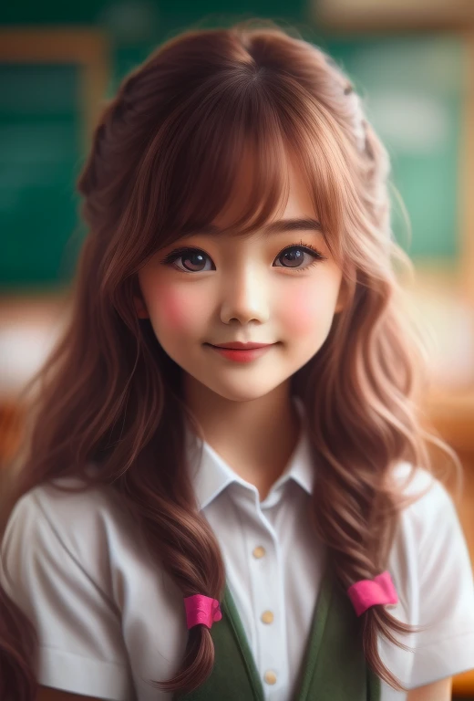 (Beautiful girl with long hair,in school uniform:1.1),"hyper-actual female student:1.1","Korean girls:1.1","lovely digital painting:1.1","female student:1.1","hyper-actual female student:1.1","cute female student:1.1","可爱的sportrait:1.1","actual female student:1.1","kawaii actual portrait:1.1","adorable digital art:1.1","female student in uniform:1.1","cute young girl:1.1","actual cute girl painting:1.1","ulzzangs, Face the camera directly, Have classroom background:1.1","high qulity,4K,8K,A high resolution,tmasterpiece:1.2","ultra - detailed","actual:1.37","HighDynamicRange,hyper HD,Studio lighting","Extremely detailed description,professional","vivd colour","sportrait","Colorful shades","gentlesoftlighting"