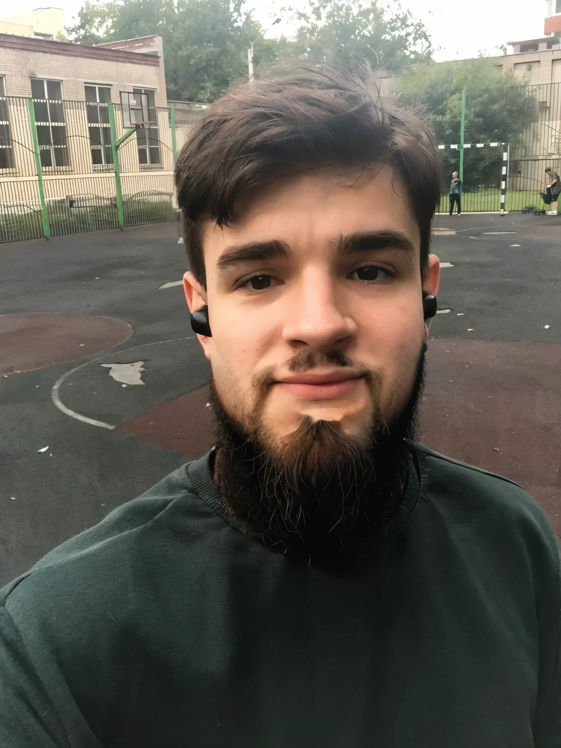 Brutal thick man's beard.